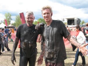 Finish_line Malcolm Logan and Curt Logan at the Warrior Dash in Grand Rapids, MI