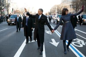 Barack_Obama_and_Michelle_Obama_in_inaugural_parade_01-21-13 Obama's second inaugural parade