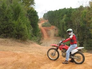 Carolina_Adventure_World_(4) Randy Gray on a rented dirt bike at Carolina Adventure World