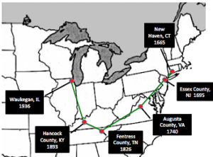 Migration_of_the_Hatfields Migration route of the Hatfield family