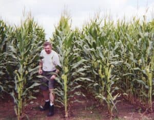 Walking out of the corn at The Field of Dreams