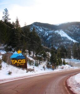 Entering Taos Ski Valley