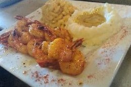Garlic and butter grilled shrimp at Lady at the Levee restaurant in Clarksdale, MS