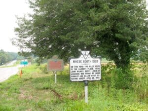 Where Booth Died marker near Port Royal, VA