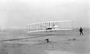 Wright brothers first airplane.