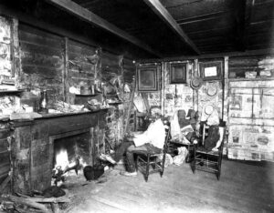 Cudjoe Lewis in his cabin