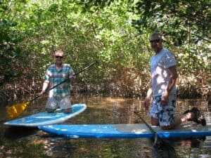 Tim Lincoln and Malcolm Logan in the mangrove swamp in Key West