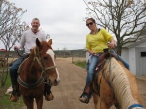 Malcolm Logan with Mary at the Running R Ranch