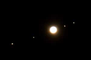 Jupiter seen through telescope