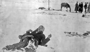 Big Foot dead at Wounded Knee
