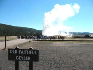 Old Faithful Geyser at Yellowstone National Park