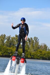 Malcolm Logan masters the Flyboard at FMB Flyboard in Fort Meyers, FL