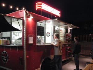 Food truck on Congress Avenue in Austin