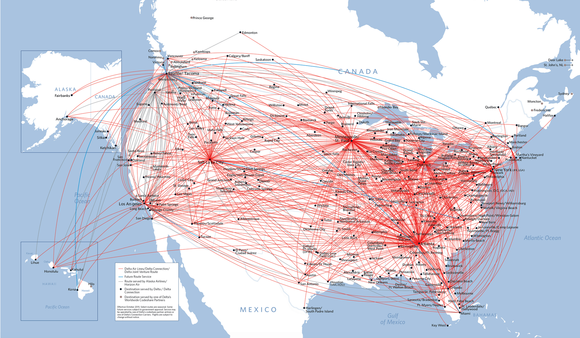 southwest airlines hubs map