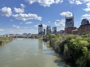 The Cumberland River in Nashville today