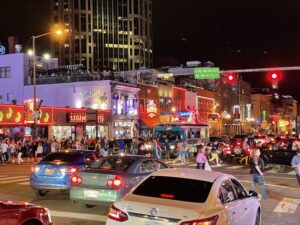 Lower Broadway in Nashville