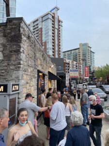 Waiting in line at The Station Inn