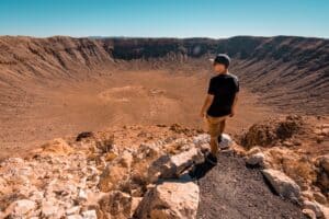 Meteor crater rest area