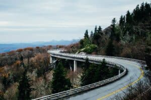 Curving bridge on the Blue Ridge Parkway